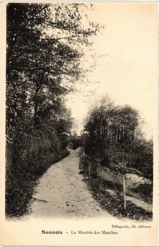 Carte postale ancienne Sannois La Montee des Moulins France à Sannois