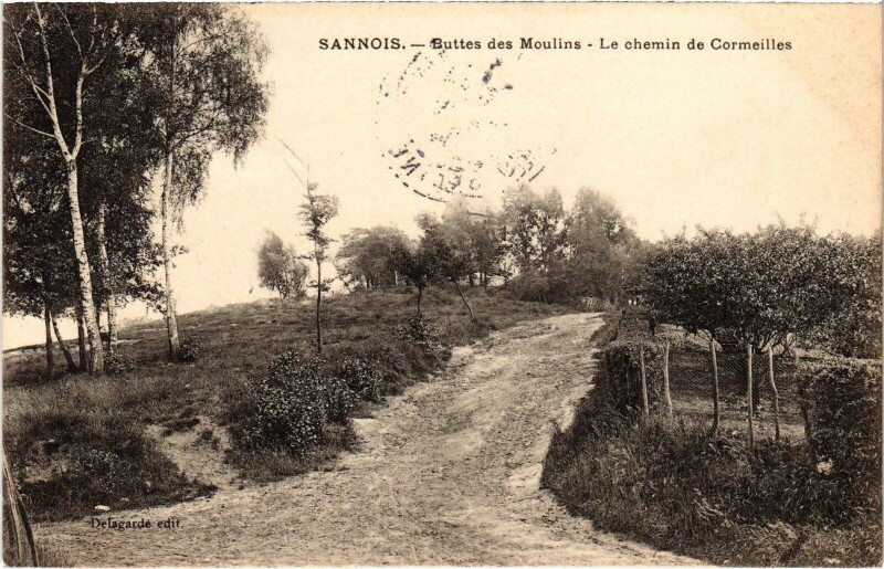 Carte postale ancienne Sannois Buttes des Moulins France à Sannois