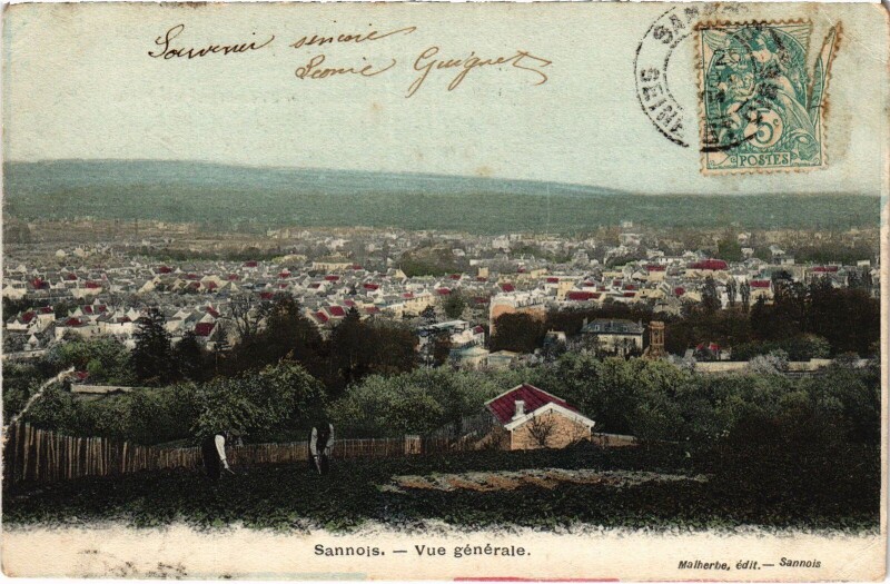 Carte postale ancienne Sannois Vue Generale France à Sannois