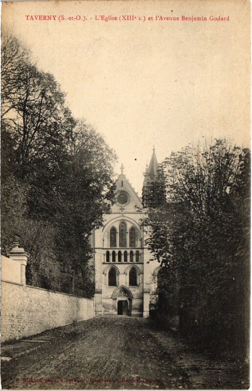 Carte postale ancienne Taverny L'Eglise France à Taverny