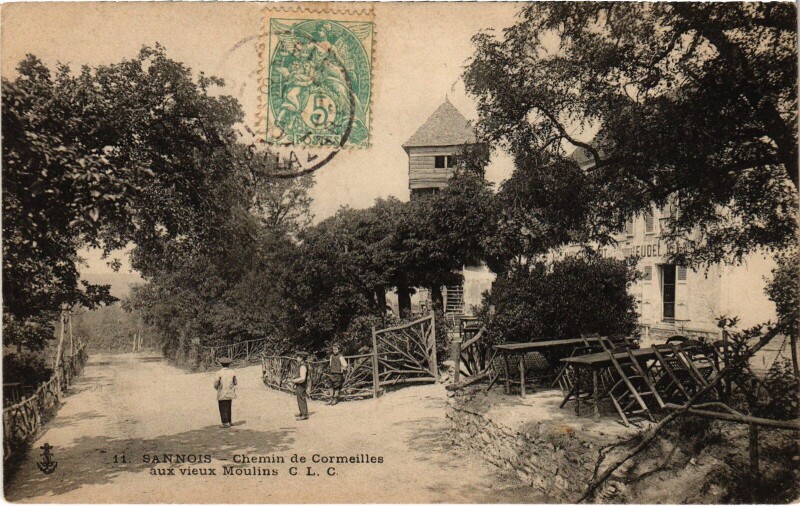 Carte postale ancienne Sannois Chemin de Cormeilles France à Sannois