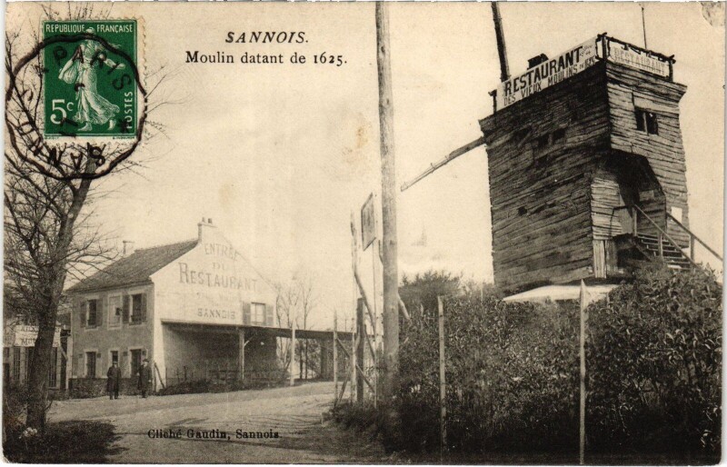 Carte postale ancienne Sannois Moulin datant de 1625 France à Sannois