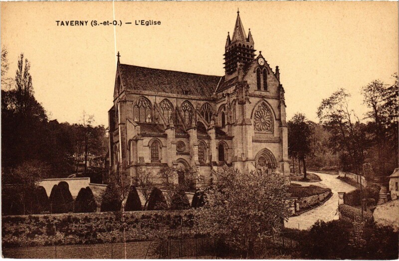 Carte postale ancienne Taverny L'Eglise France à Taverny