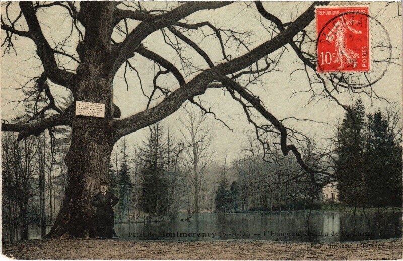 Carte postale ancienne Montmorency L'Etang du Chateau de la Chasse France à Montmorency