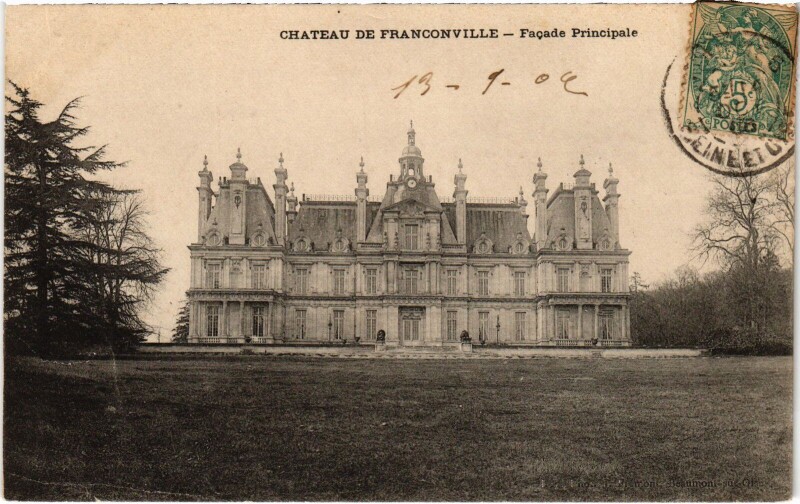 Carte postale ancienne Franconville Le Chateau, Facade Principale France à Franconville