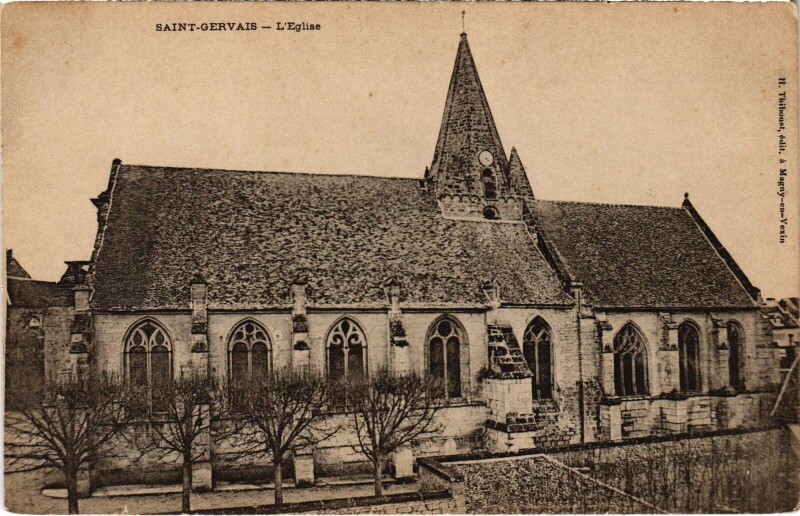 Carte postale ancienne Saint-Gervais L'Eglise France à Saint-Gervais