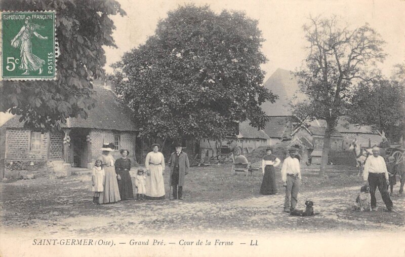Carte postale ancienne Saint Germer - Grand Pre - Cour De Ferme
