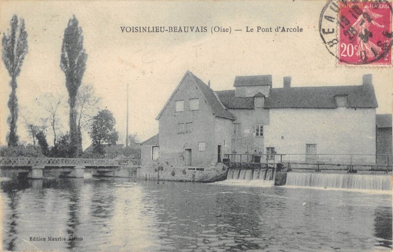Carte postale ancienne Voisinlieu Beauvais / Le Pont D'Arcole à Beauvais