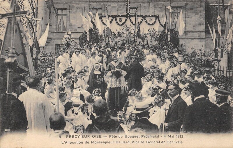 Carte postale ancienne Precy Sur Oise - Fete Du Bouquet Provincial - 4 Mai 1913 - L'Allocution