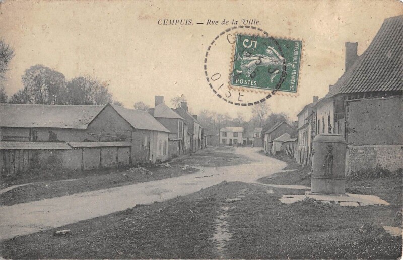 Carte postale ancienne Cempuis - Rue De La Ville - cpa rare à Cempuis