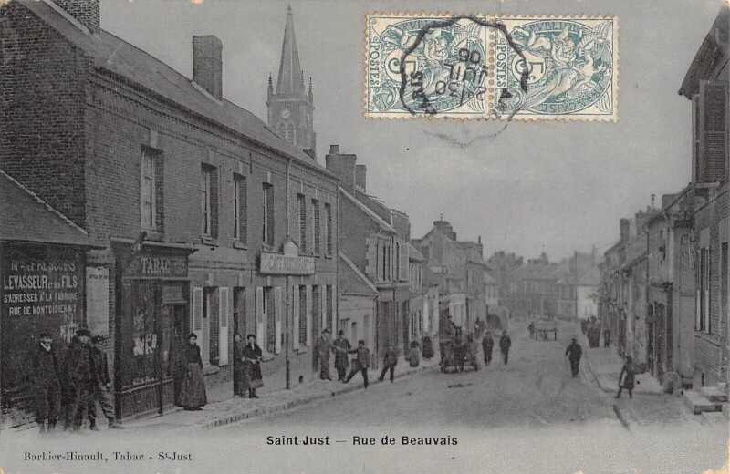 Carte postale ancienne Saint Just - Rue De Beauvais à Beauvais