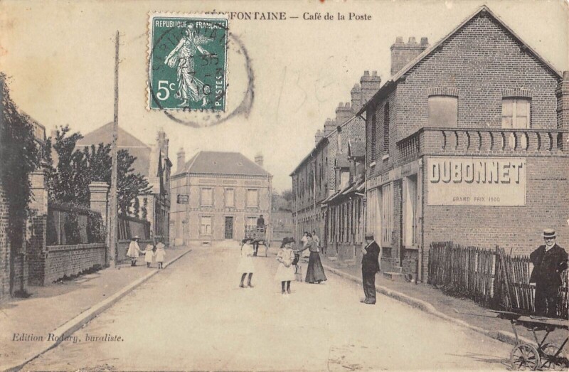 Carte postale ancienne Serifontaine - Cafe De La Poste