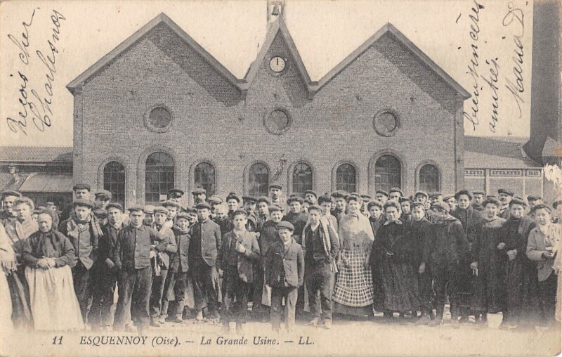 Carte postale ancienne Esquennoy - La Grande Usine à Esquennoy