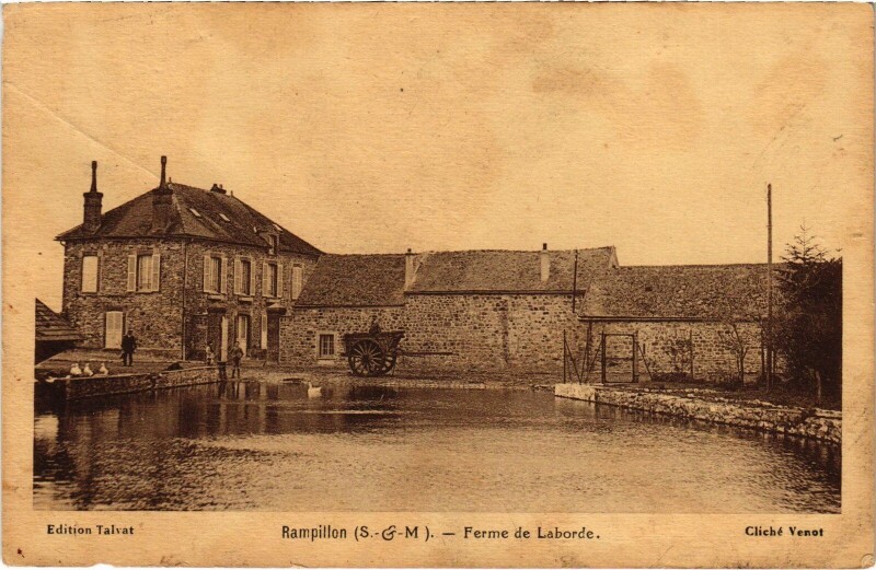 Carte postale ancienne Rampillon ferme de Laborde à Rampillon