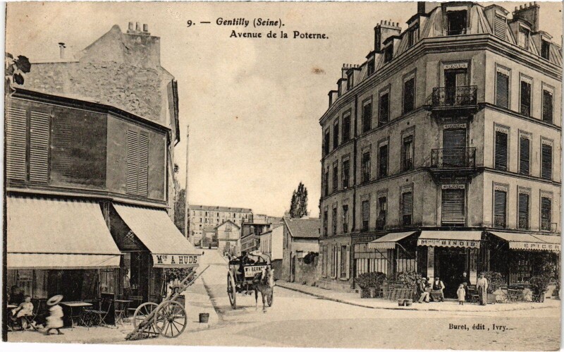 Carte postale ancienne Gentilly Avenue de la Poterne à Gentilly