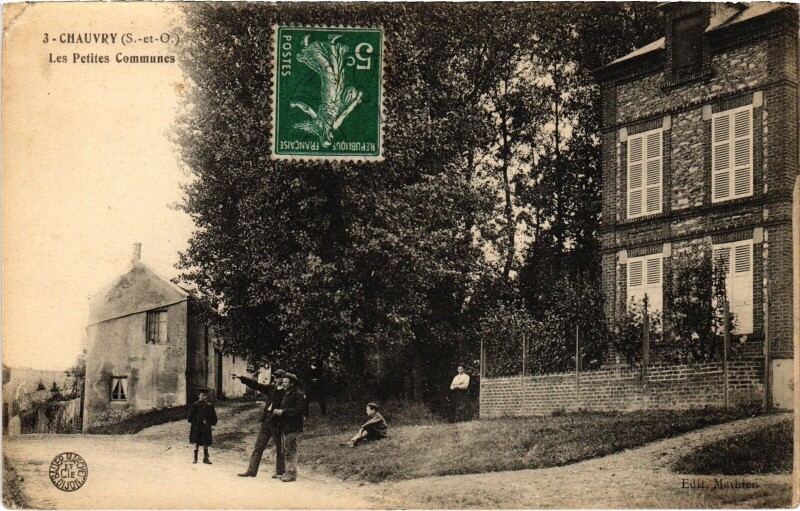 Carte postale ancienne Chauvry Petites Communes à Chauvry