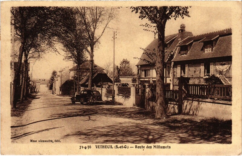 Carte postale ancienne Veiheuil Route des Millamets