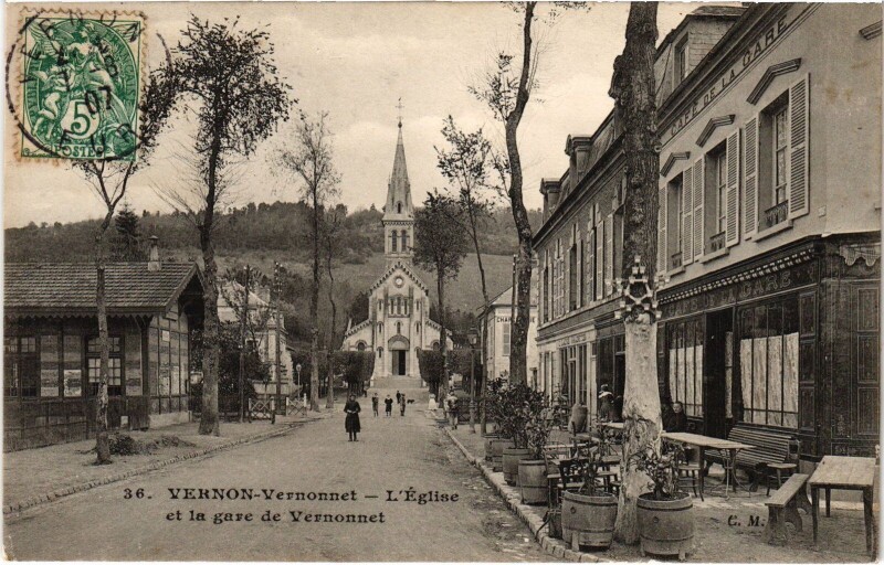 Carte postale ancienne Vernon l'Eglise Gare de Vernonnet à Vernon