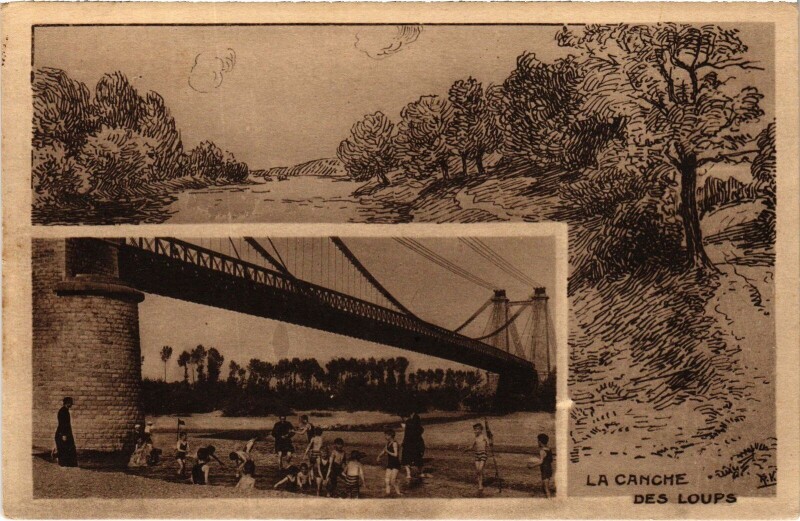 Carte postale ancienne La Canche des Loups