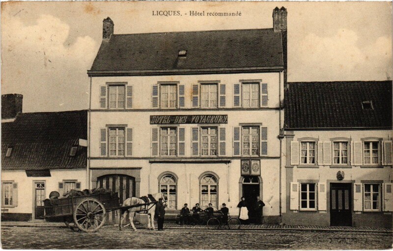 Carte postale ancienne Licques hotel recommandé à Licques