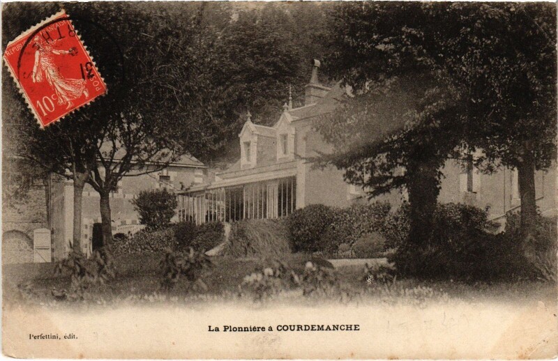 Carte postale ancienne Courdemanche La Plonniere à Courdemanche