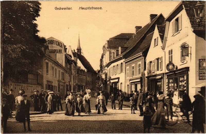 Carte postale ancienne Gebweiler Hauptstrasse