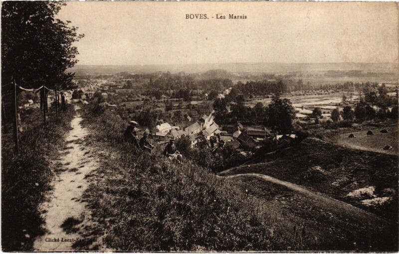 Carte postale ancienne Boves Les marais à Boves