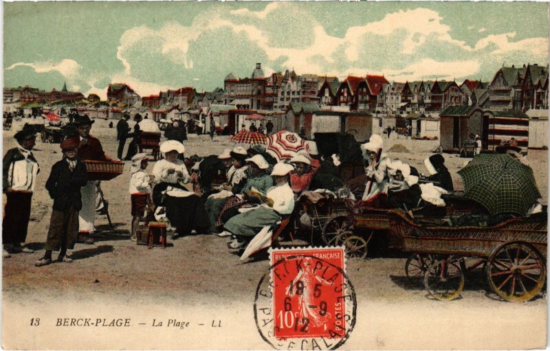 Carte postale ancienne Berck-Plage La plage à Berck