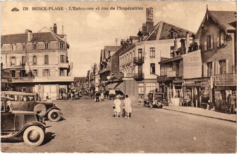 Carte postale ancienne Berck-Plage Entonnoir rue de l'Imperatrice à Berck