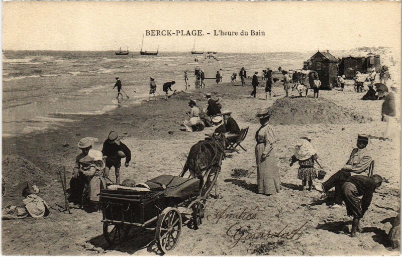 Carte postale ancienne Berck-Plage l'Heure du Bain à Berck
