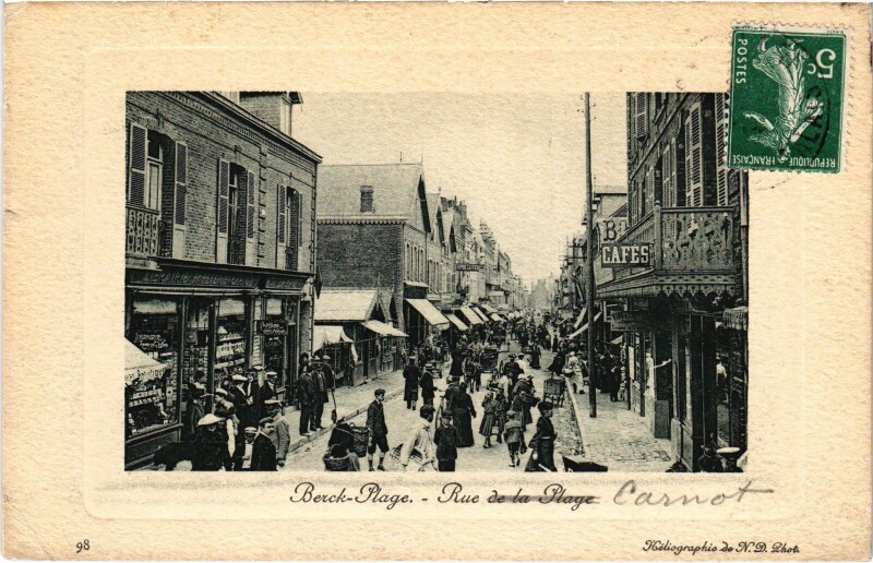 Carte postale ancienne Berck-Plage Rue de la Plage à Berck