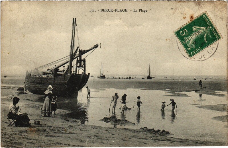 Carte postale ancienne Berck-Plage La Plage à Berck