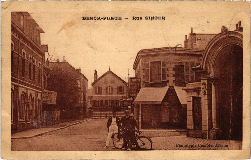 Carte postale ancienne Berck-Plage Rue Singer à Berck