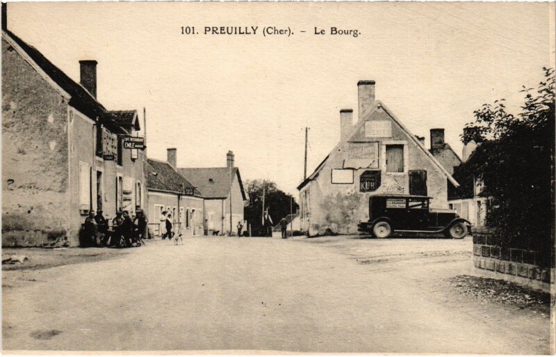 Carte postale ancienne Preuilly Le Bourg à Preuilly
