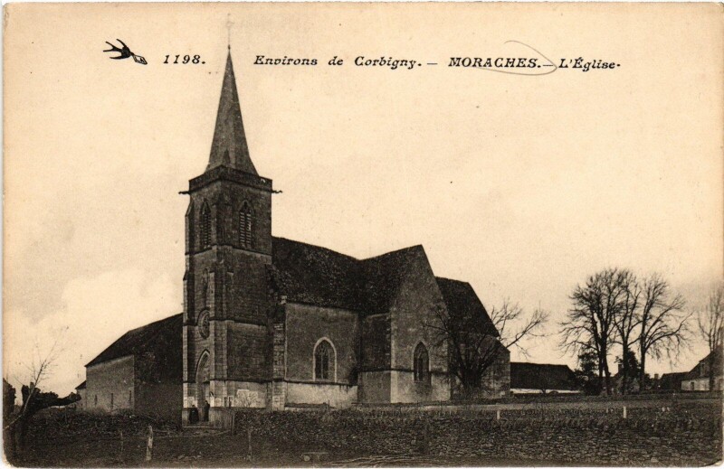 Carte postale ancienne Moraches Eglise à Moraches