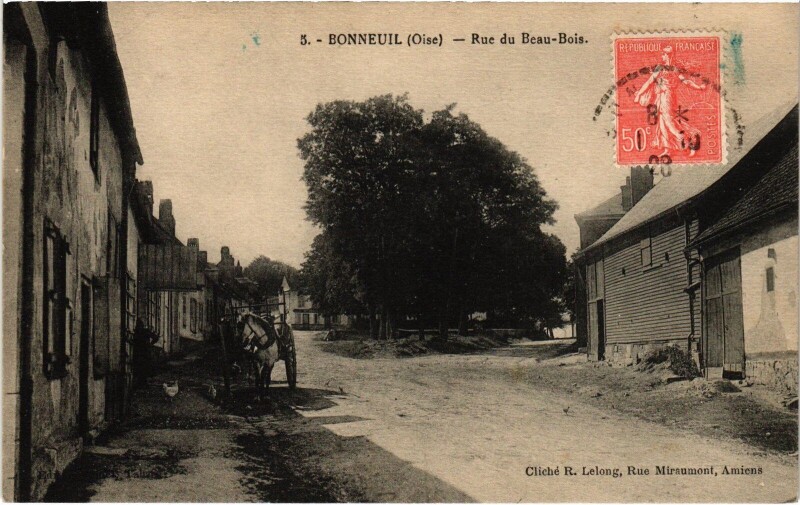 Carte postale ancienne Bonneuil Rue du beau-Bois