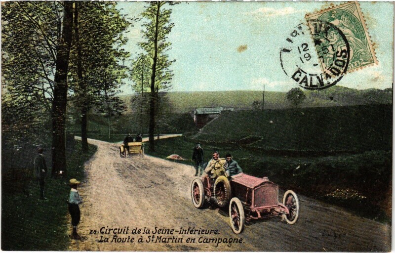 Carte postale ancienne Circuit de la Seine Saint-Martin-en-Champagne