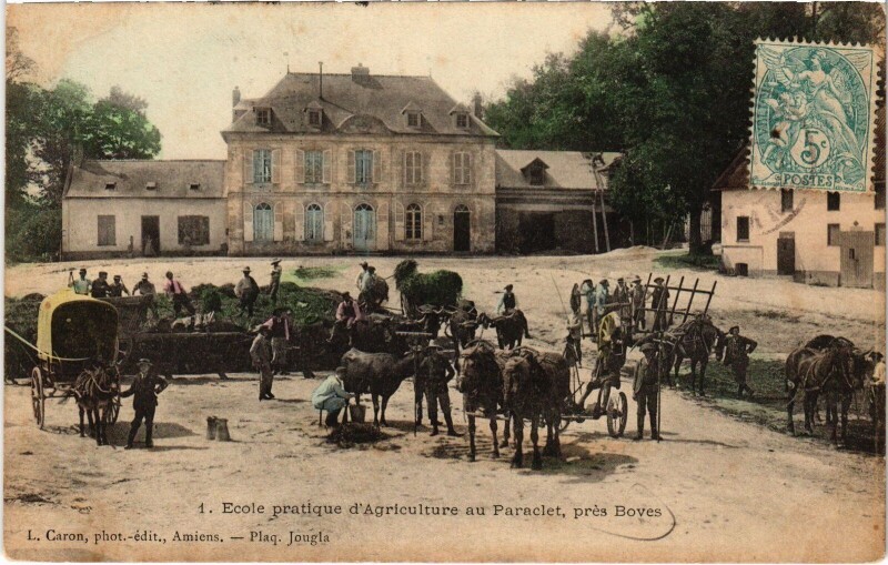 Carte postale ancienne Cottenchy Ecole pratique d'Agriculture du Paraclet à Cottenchy