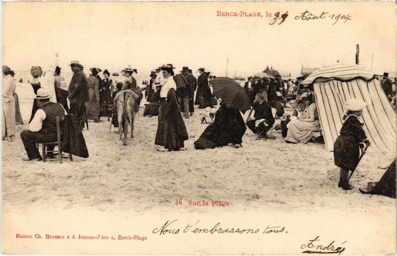 Carte postale ancienne Berck-Plage sur la Plage à Berck
