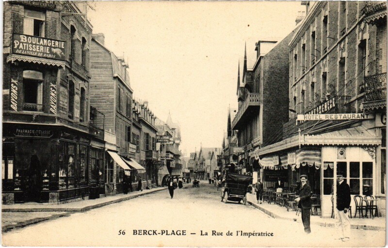 Carte postale ancienne Berck-Plage Rue de l'Imperatrice à Berck