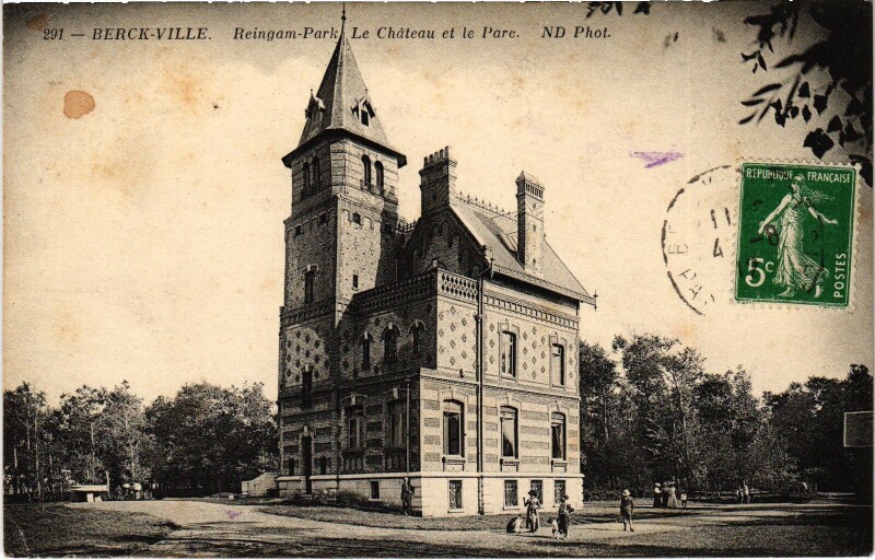 Carte postale ancienne Berck-Ville Reingham-Park Le Chateau à Berck