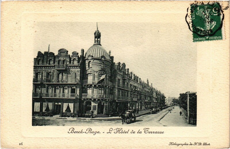 Carte postale ancienne Berck-Plage Hotel de la terrasse à Berck