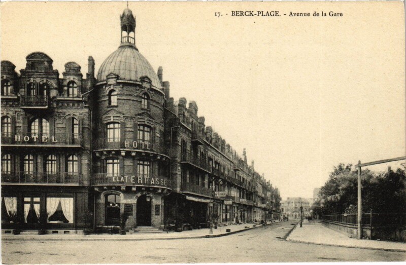 Carte postale ancienne Berck-Plage Avenue de la gare à Berck