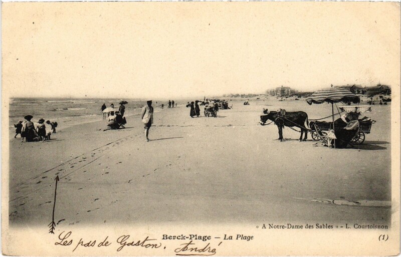 Carte postale ancienne Berck-Plage la plage à Berck