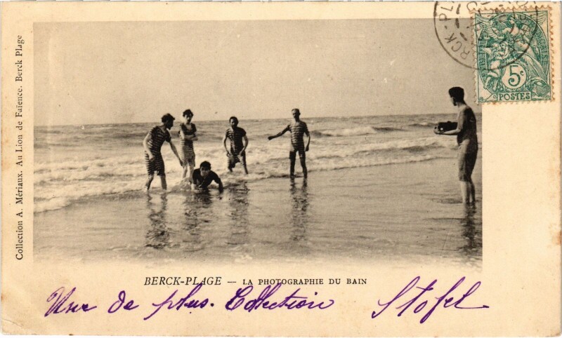 Carte postale ancienne Berck-Plage Photographie du bain à Berck