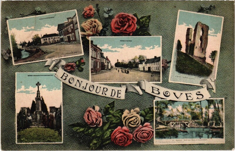 Carte postale ancienne Bonjour de Boves à Boves
