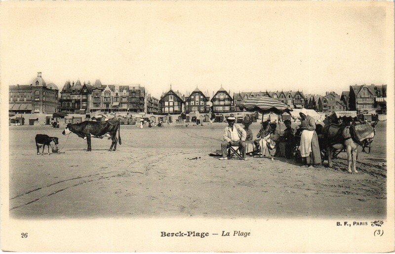 Carte postale ancienne Berck-Plage la plage à Berck