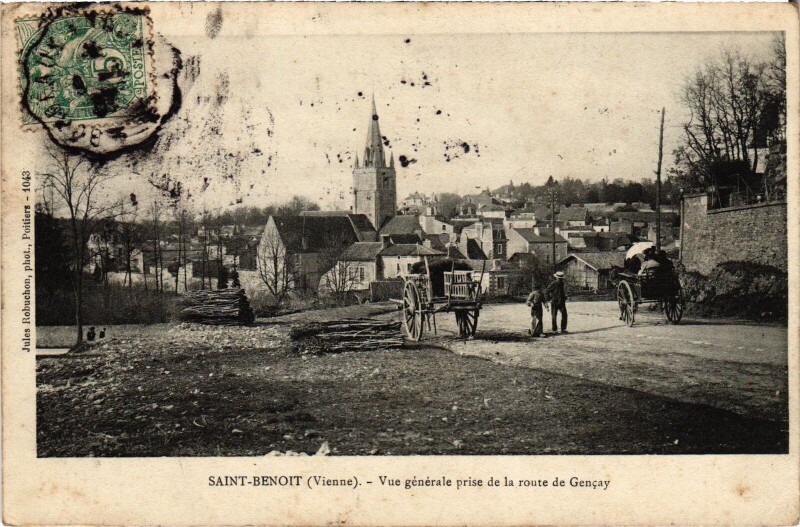 Carte postale ancienne Saint-Benoit vue générale