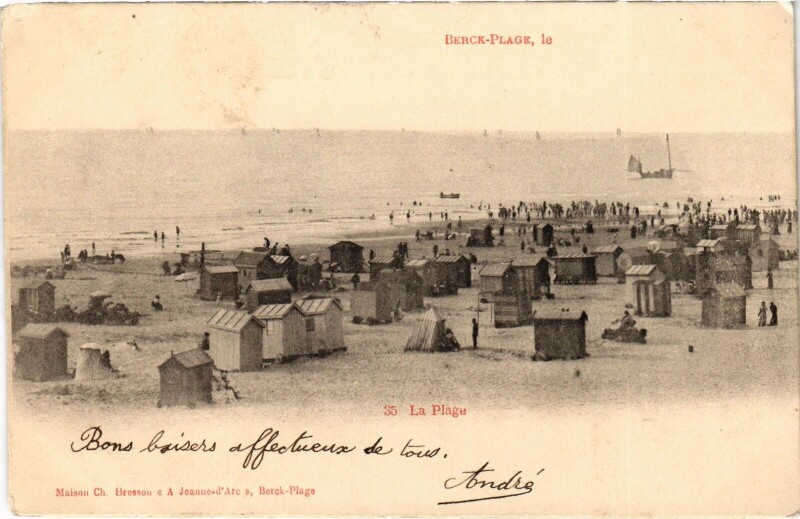 Carte postale ancienne Berck-Plage La plage à Berck