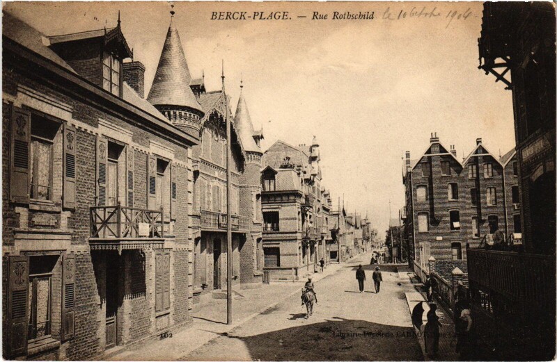 Carte postale ancienne Berck-Plage Rue Rotschild à Berck
